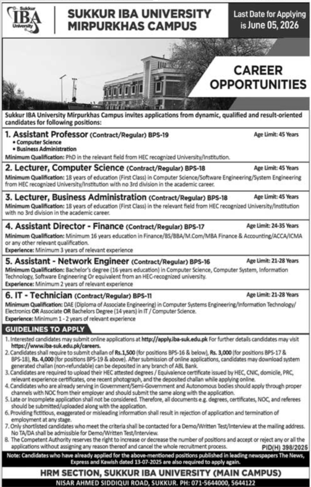 IBA Jobs Prime 2026 Career Opportunities