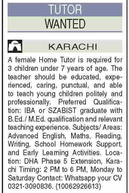Female Home Tutor Jobs Best Academy Posts