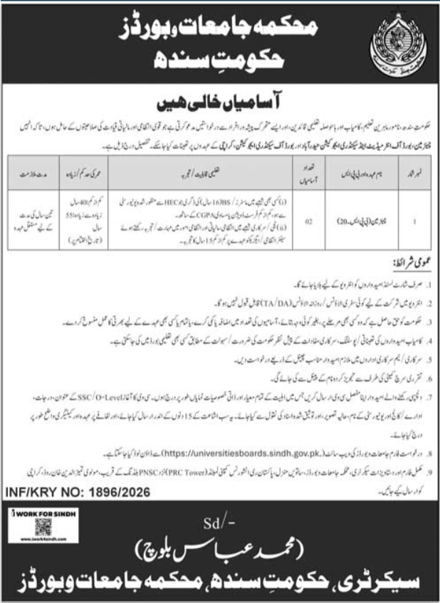 Sindh Jobs 2026 Exclusive Education Career Opportunities