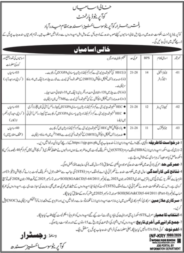 Cooperatives Department Jobs 2026: Latest Openings