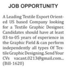 Textile Graphic Designer Jobs 2026 Latest Openings