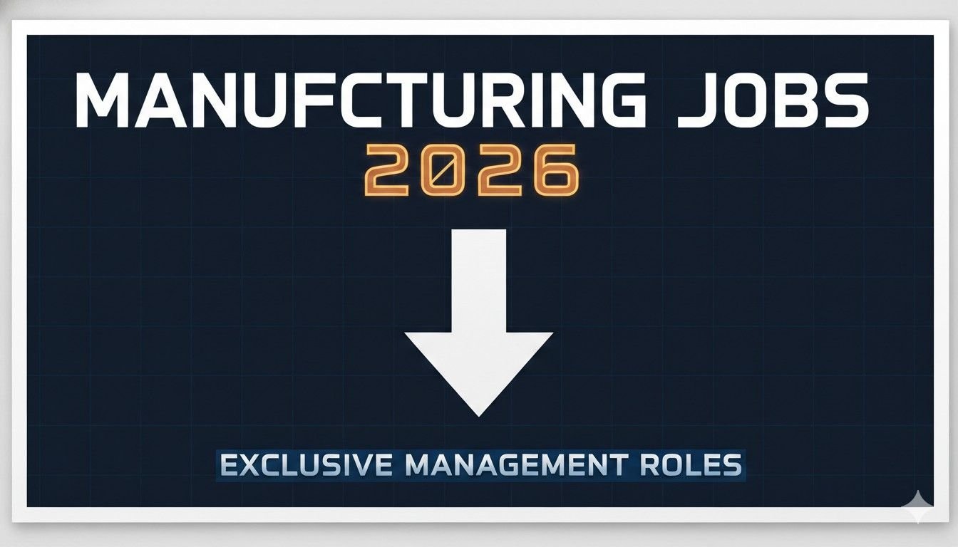 Manufacturing Jobs 2026 Exclusive Management Roles