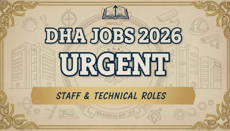 DHA Jobs 2026 Urgent Staff & Technical Roles