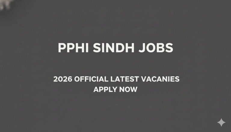 PPHI Sindh Jobs 2026 Official Latest Vacancies