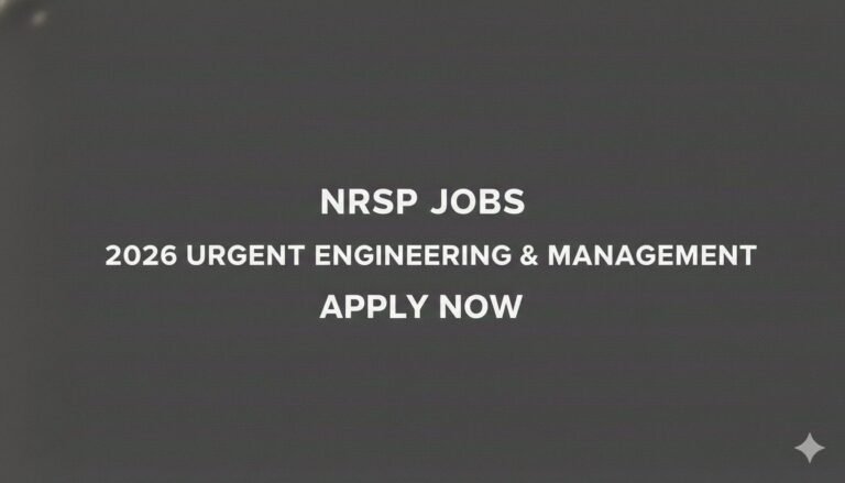 NRSP Jobs 2026 Urgent Engineering & Management