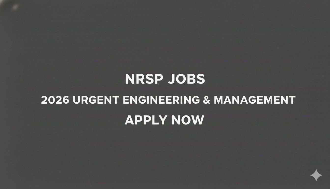 NRSP Jobs 2026 Urgent Engineering & Management