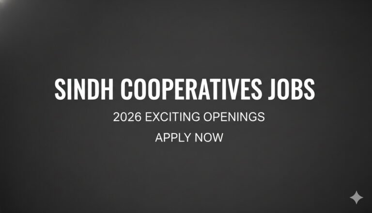 Sindh Cooperatives Jobs 2026 Exciting Openings