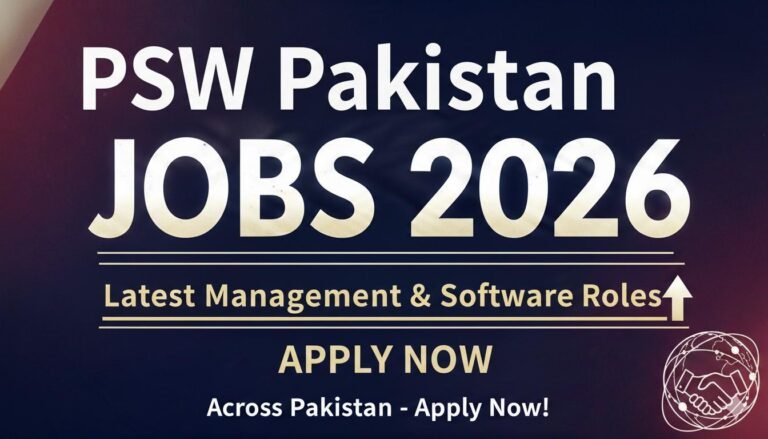 PSW Pakistan Jobs Latest Management & Software Roles