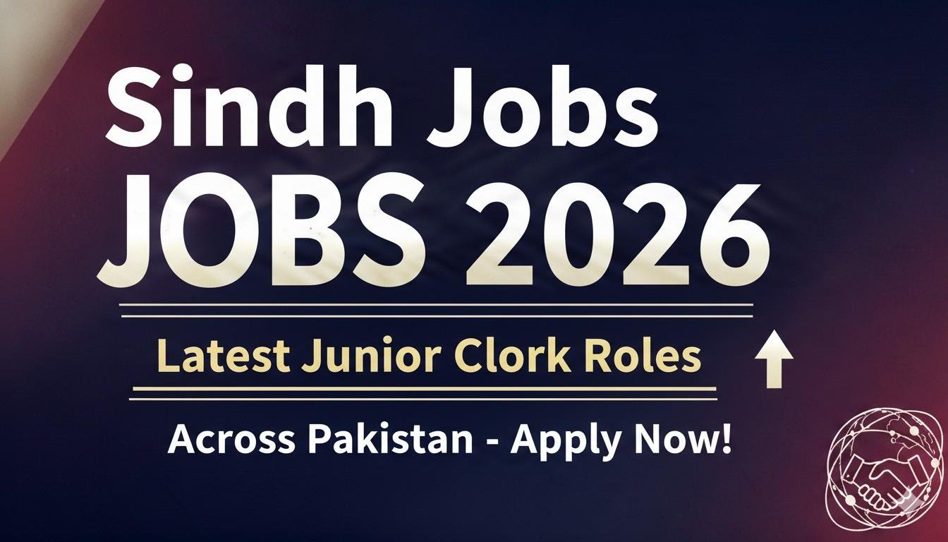 Sindh Jobs 2026 Latest Junior Clerk Roles