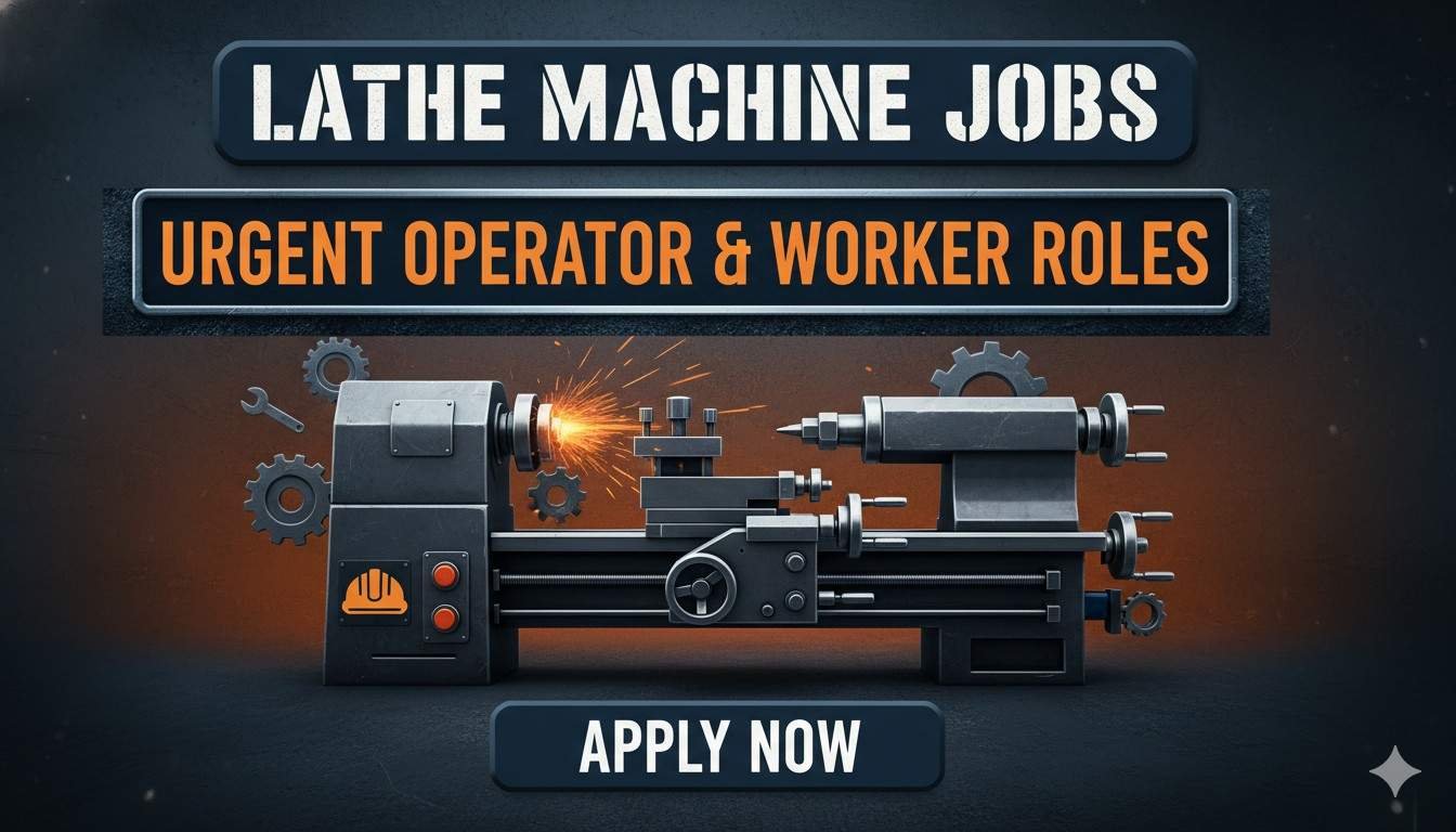 Lathe Machine Jobs Urgent Operator & Worker Roles