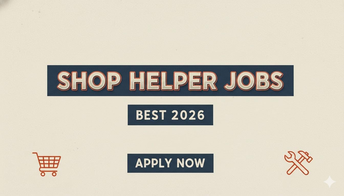 Shop Helper Jobs Best 2026 apply now