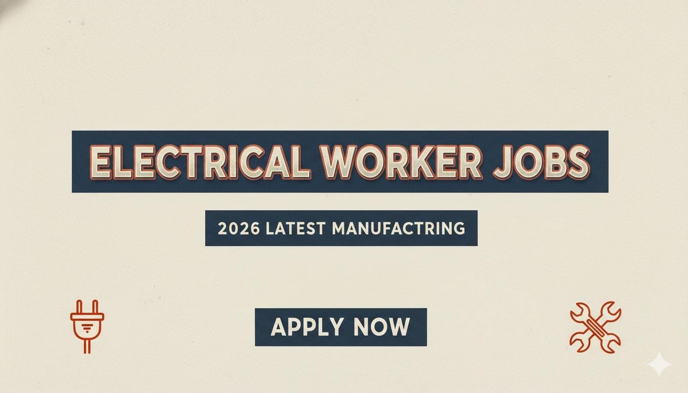 Electrical Worker Jobs 2026 Latest Manufacturing