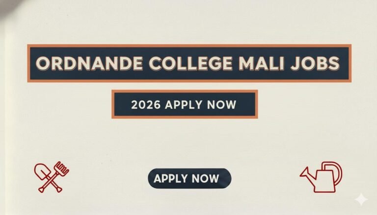 Ordnance College Mali Jobs 2026 Apply Now