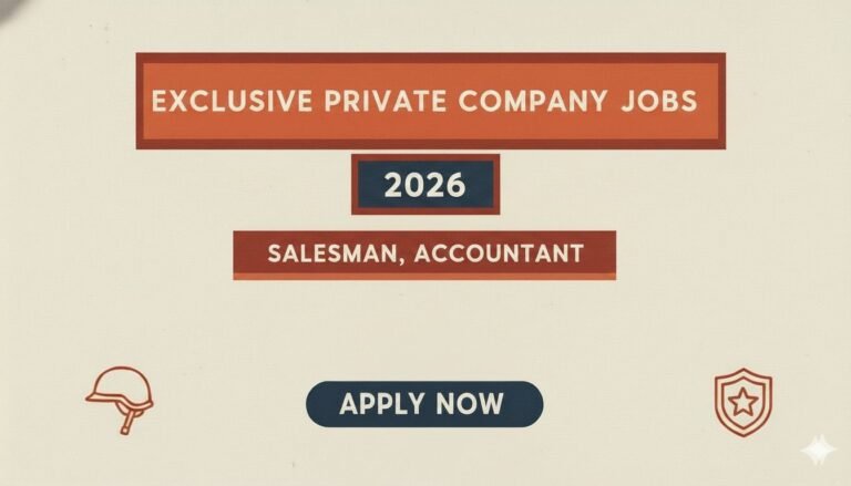 Exclusive Private Company Jobs 2026 Salesman, Accountant