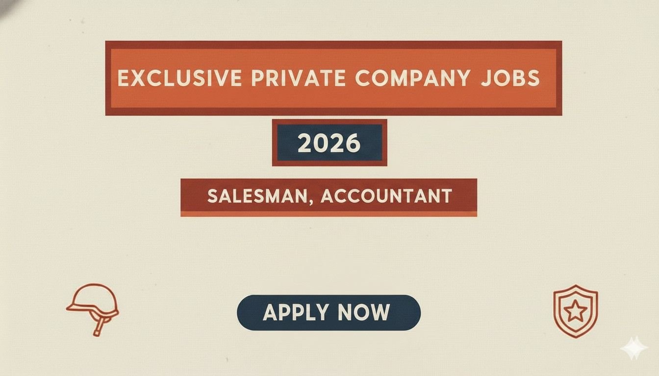Exclusive Private Company Jobs 2026 Salesman, Accountant