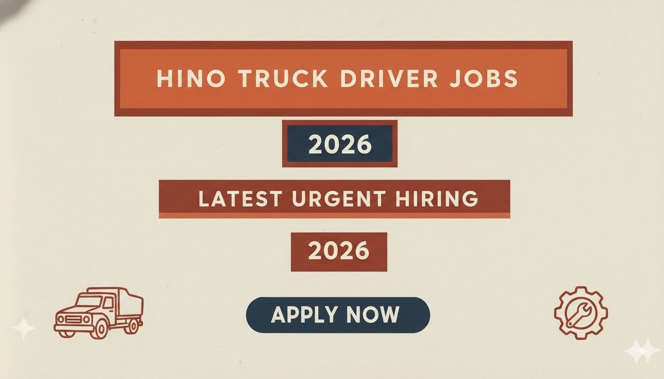 Hino Truck Driver Jobs 2026 Latest Urgent Hiring
