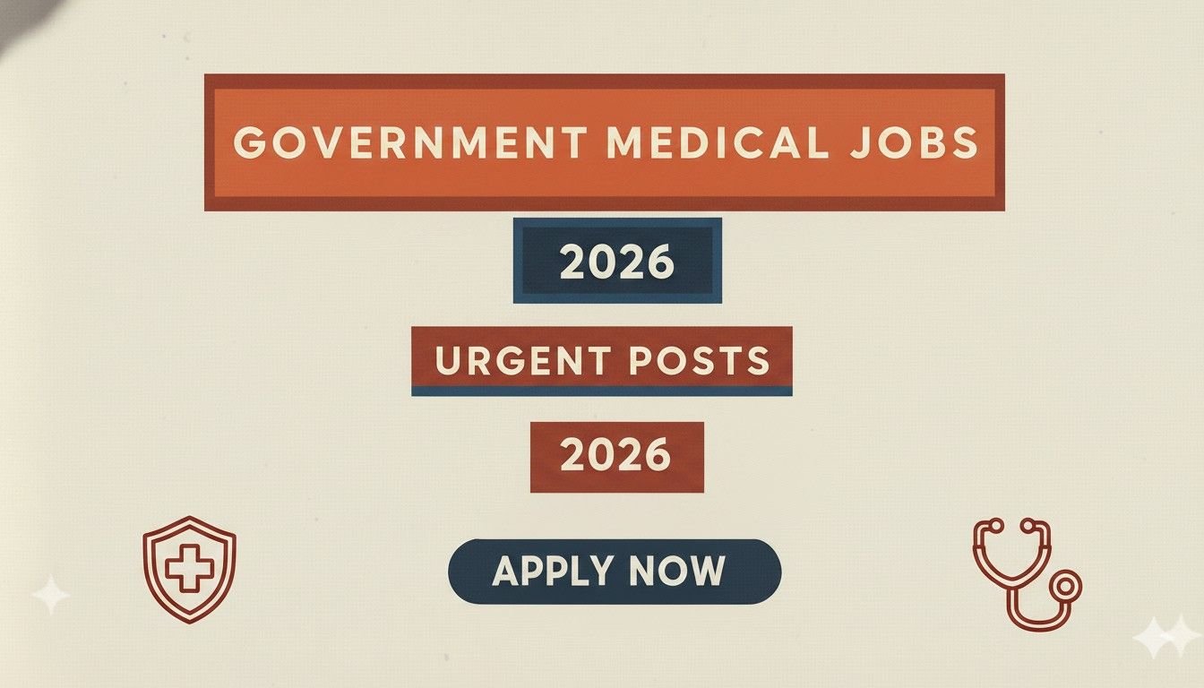 Government Medical Jobs Urgent Posts 2026