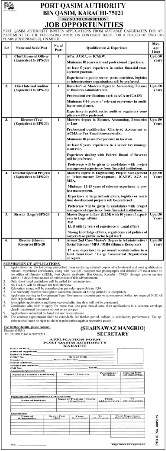 PQA Jobs Latest Management Vacancies 2026
