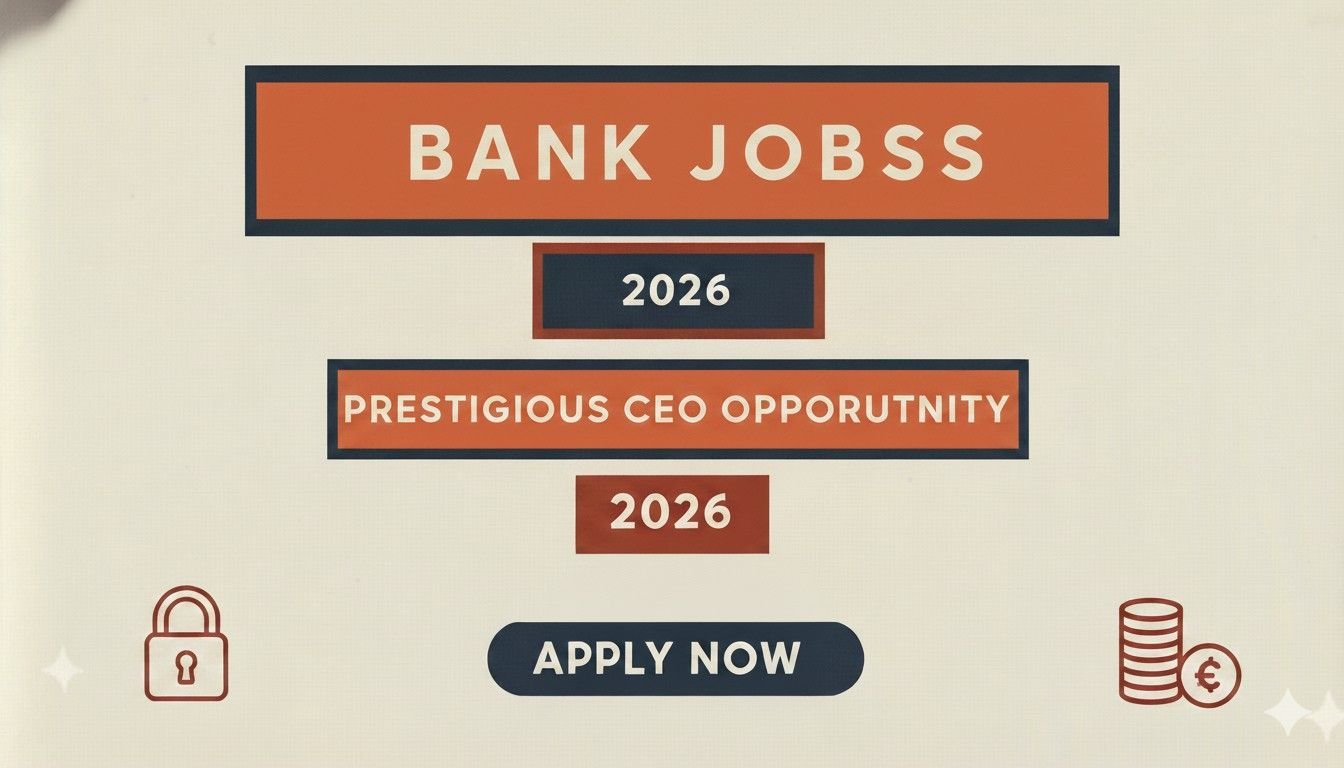 Bank Jobs CEO Opportunity 2026 apply now