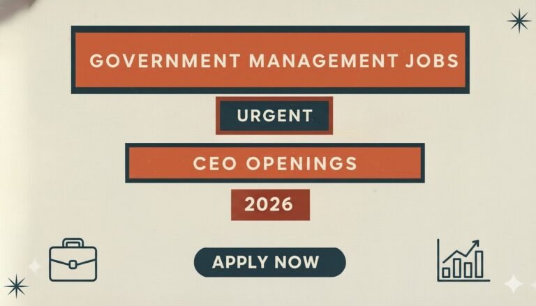 Government Management Jobs Urgent CEO Openings