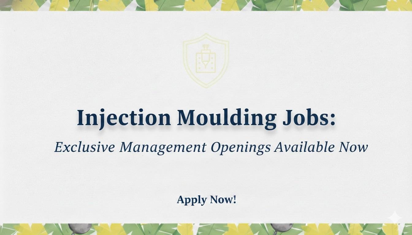 Injection Moulding Jobs Exclusive Management Vacancies