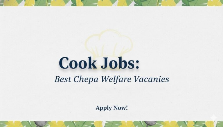 Cook Jobs Best Cheepa Welfare Vacancies