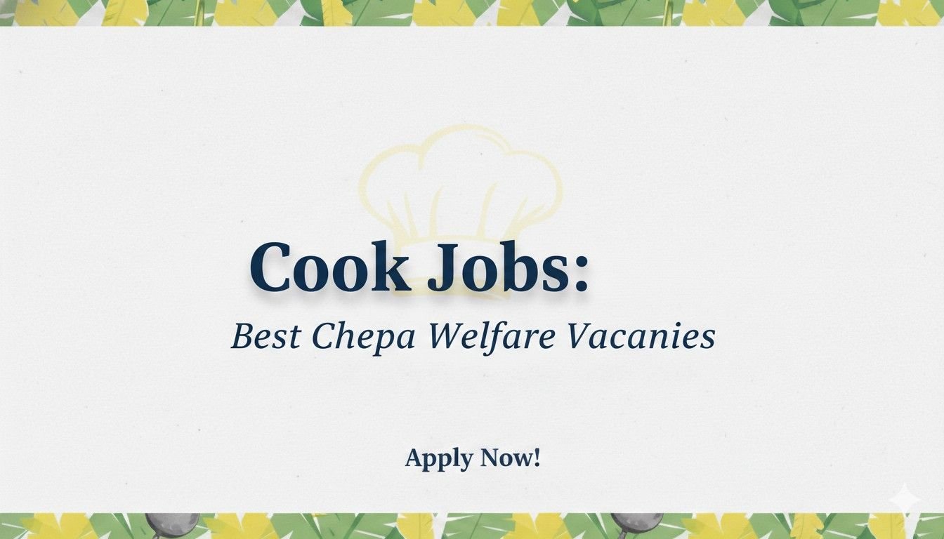 Cook Jobs Best Cheepa Welfare Vacancies