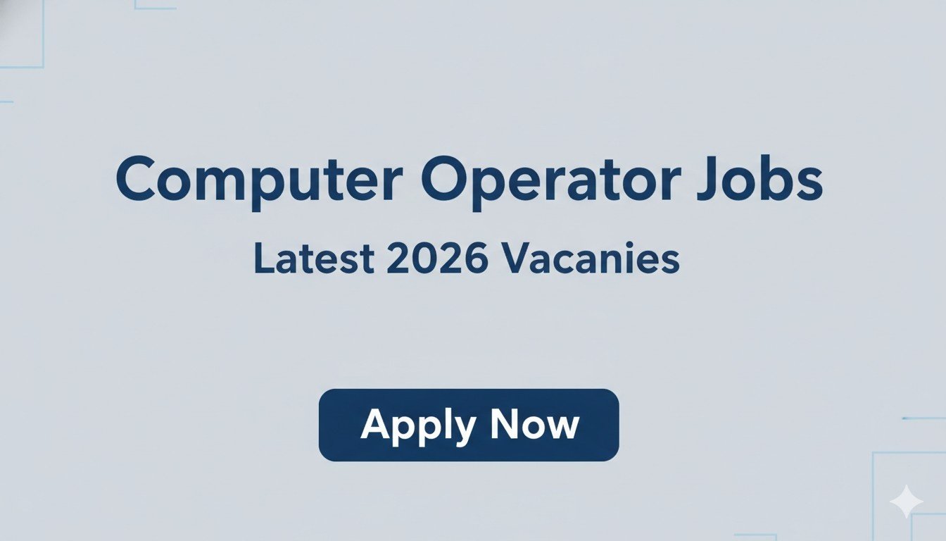 Computer Operator Jobs Latest 2026 Vacancies