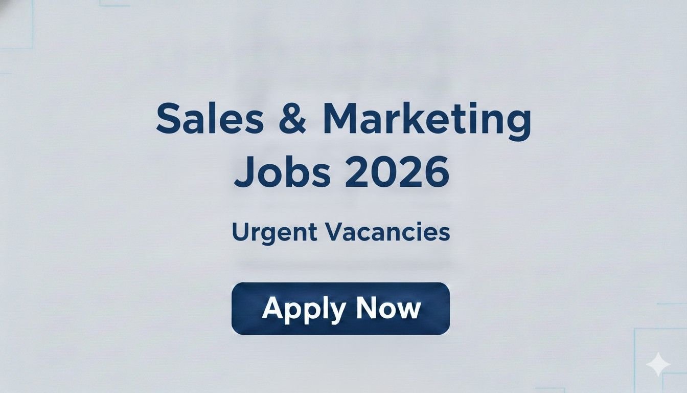 Sales & Marketing Jobs 2026 Urgent Vacancies