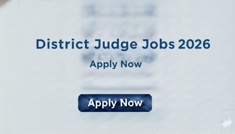 District Judge Jobs 2026 Apply Now