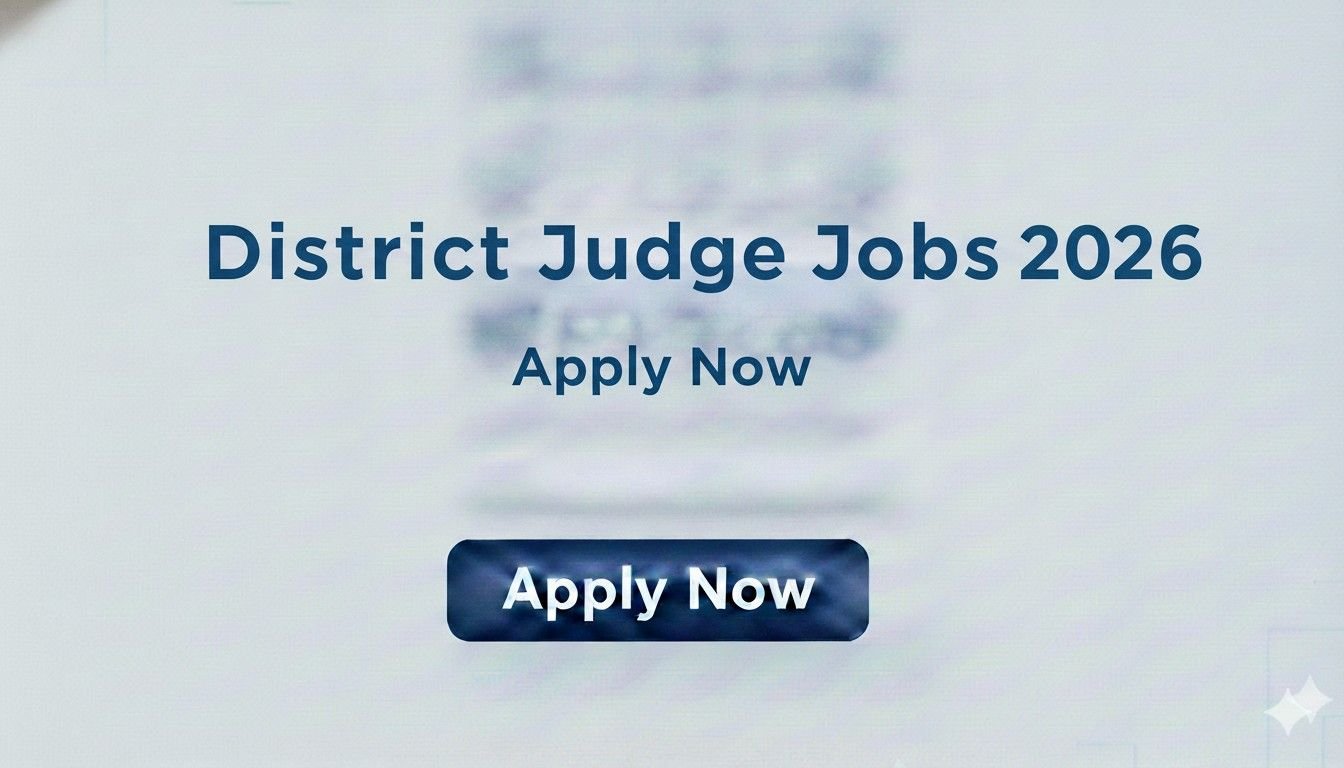 District Judge Jobs 2026 Apply Now
