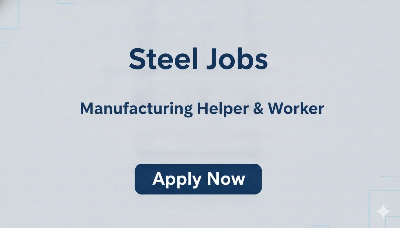 Steel Jobs Manufacturing Helper & Worker apply now