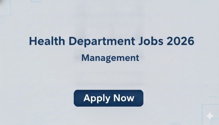 Health Department Jobs 2026 Management Apply now