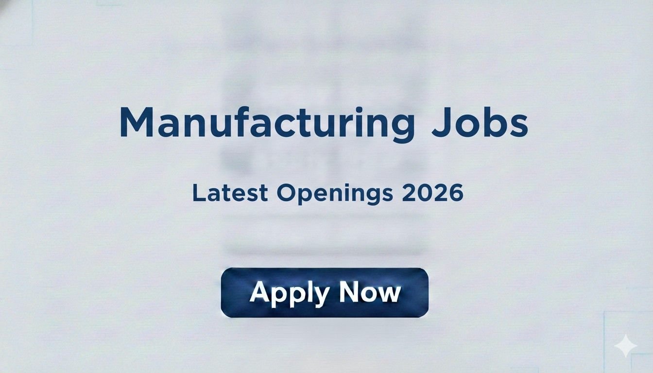Manufacturing Jobs Latest Openings 2026