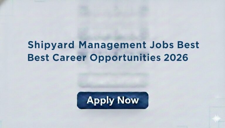 Shipyard Management Jobs Best Career Opportunities 2026