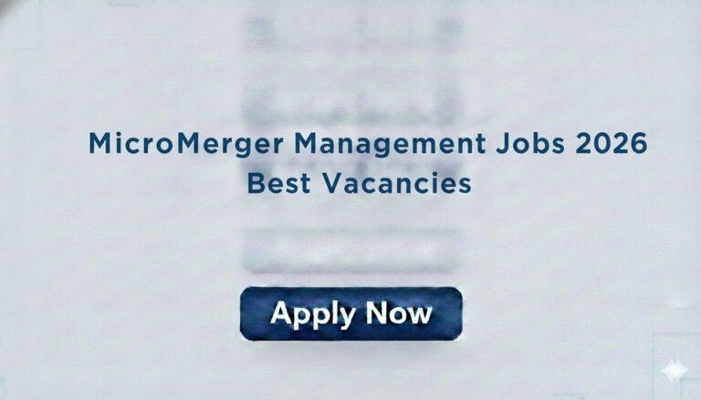 MicroMerger Management Jobs 2026 Best Vacancies